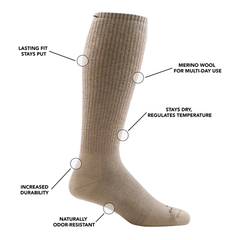 T4050 Over-the-Calf Heavyweight Tactical Socks with Full Cushion
