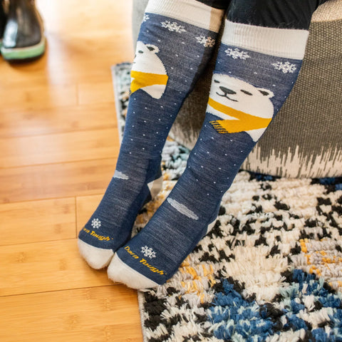Kids Polar Bear Over-the-Calf Midweight Ski & Snowboard Socks