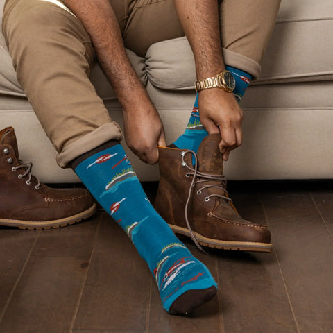 Men's Float Boat Crew Lightweight Lifestyle Socks-Last Chance